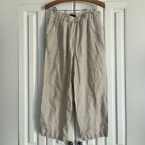 Quince Driftwood 100% European Linen Pants Slip On Size Small
